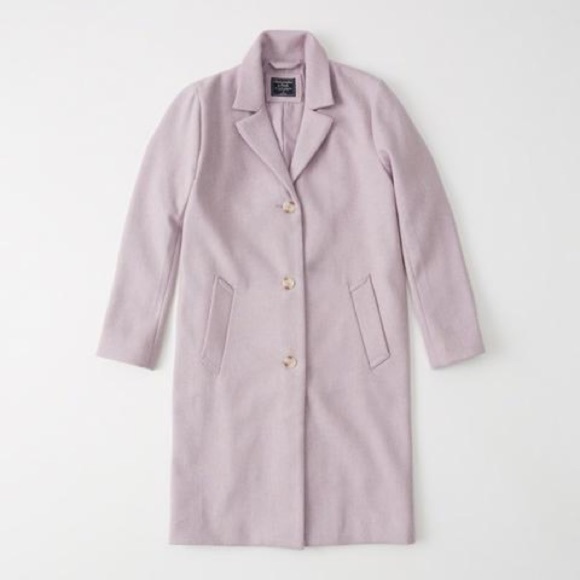 NWOT - Lilac Lavender Long Wool Coat - Picture 3 of 3
